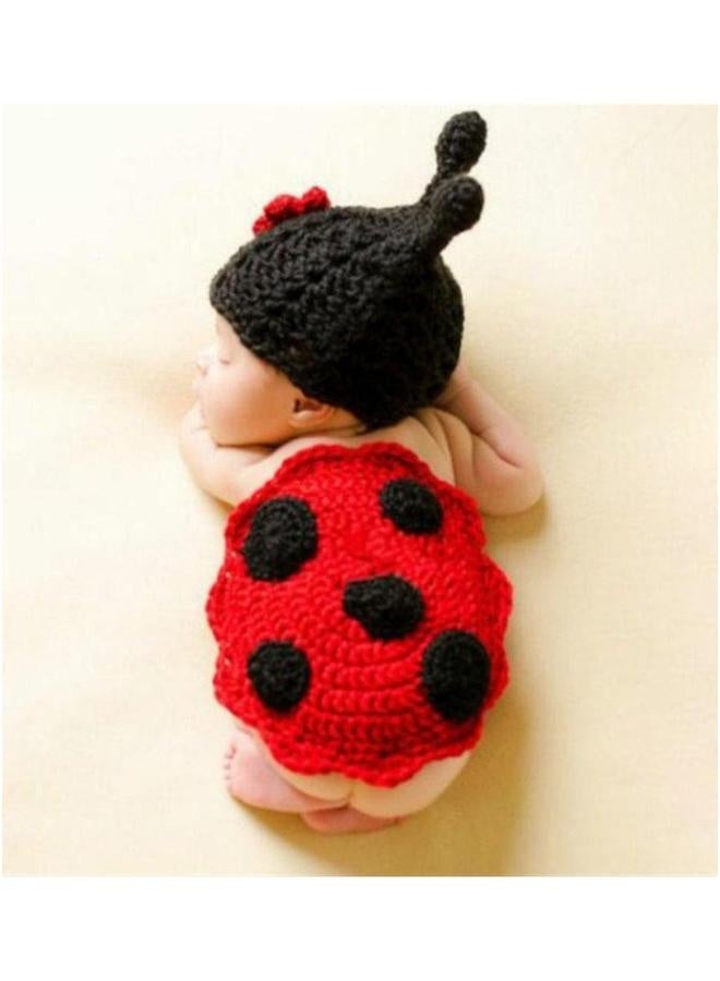 Baby Seven Star Ladybug Photography Costume, Newborn Prop, Clothes Photoshoot Costume Accessory for Boys Girls, Hundred Days Stars Cloak Set - Image 4