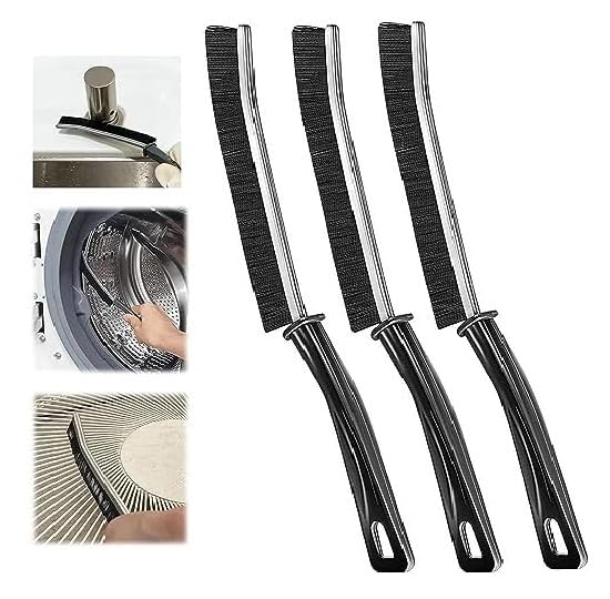 LAGET® Mini Gap Cleaning Brush (PC-3) for Home Toilet Bathroom Kitchen Tiles,Hard Bristle, Door Window Track Deep Cleaning Brush (Pack of 3) - Image 1