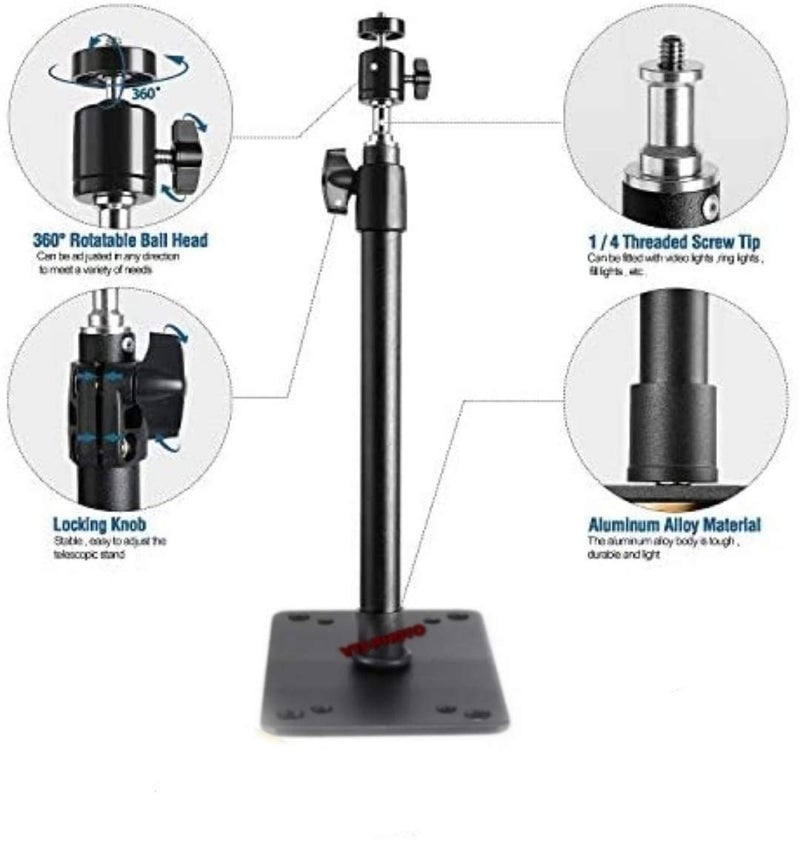VTS Ceiling Wall Mounted Extension Boom ARM Bracket with Mini Ball Head for Studio Video LED Lighting, RINGLIGHT, Camera (Made in India) - Image 5