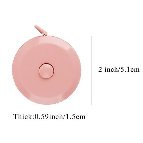 GDMINLO 3 Pack Tape Measure Measuring Tape for Body Fabric Sewing Tailor Cloth Knitting Craft Weight Loss Measurements Retractable 60-inch 1.5 Meter, Small Push ButtonDouble Scales Rulers - Image 2