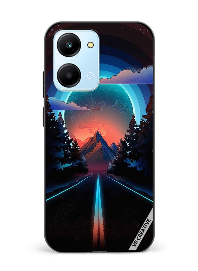 VR CREATIVE Protective Case Cover For Honor Play7T Road To Paradise Design Multicolour - Image 1