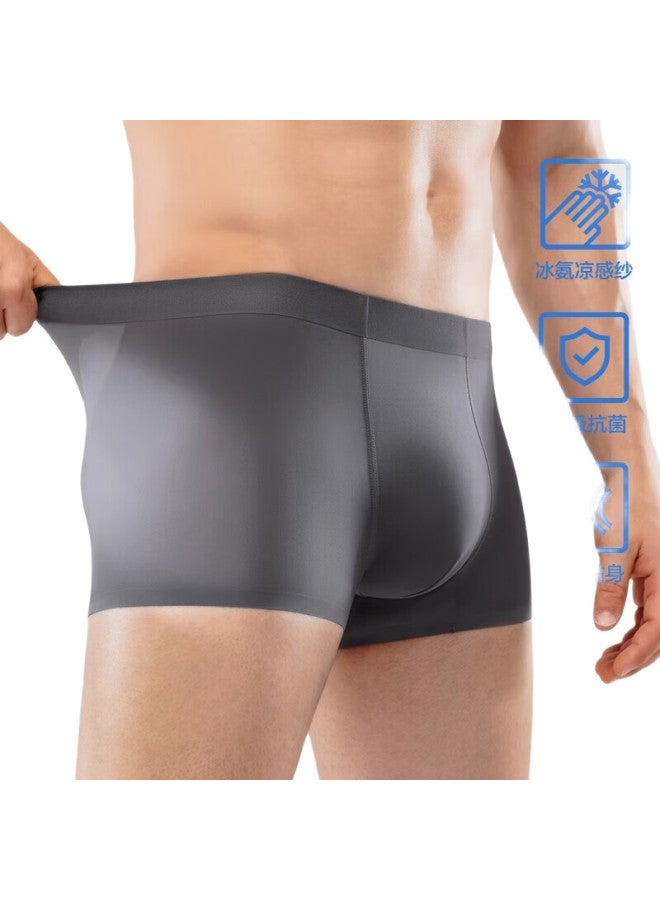 Madallo 5-Pack Men'S Underwear, 10A Antibacterial, Summer Ice Silk Shorts, Large Size Breathable Boxer Briefs - Image 1