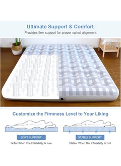 FULL JOY Inflatable Air Sleeping Mattress With Flocked Top With Waterproof Cover Suitable For Camping/Guests/Travelling 191cm*137cm*22cm  - Image 2