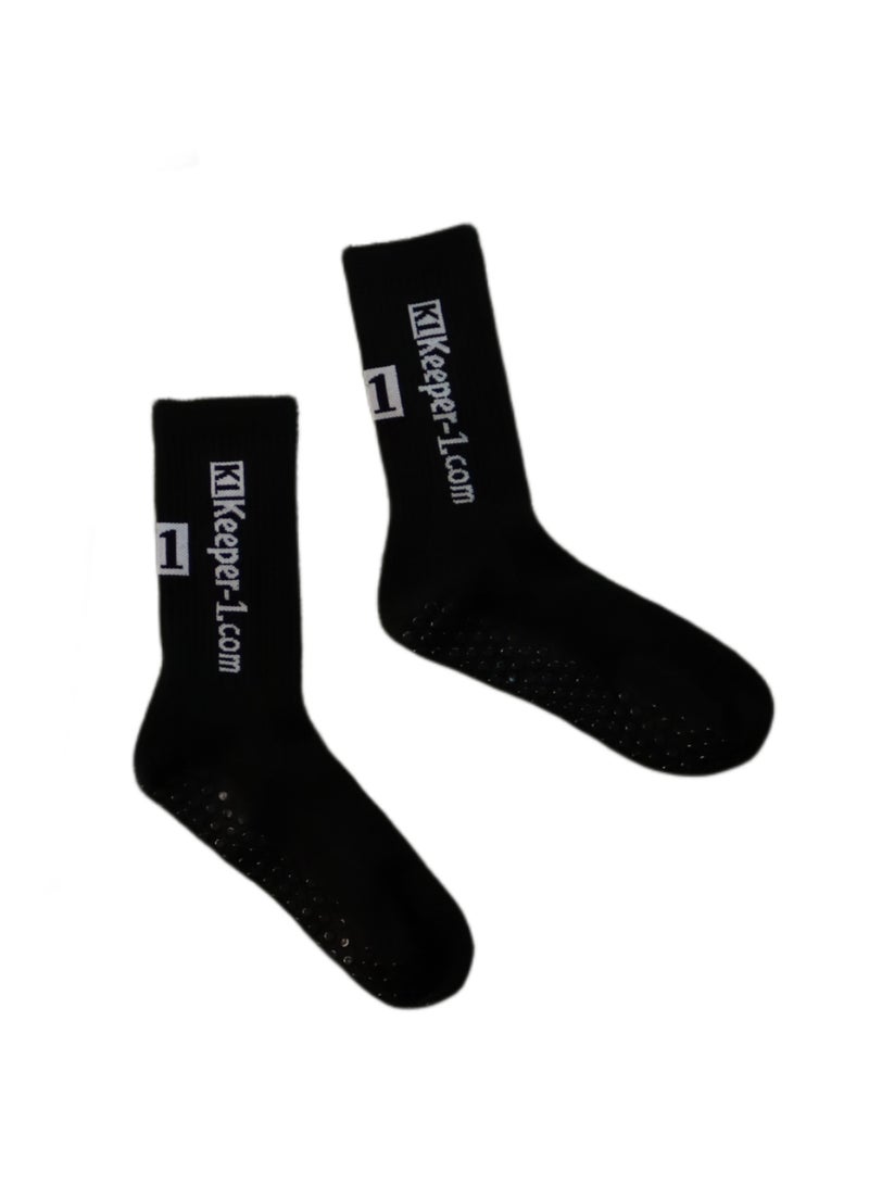 Keeper one BLACK GRIP socks for football K1 - Image 2
