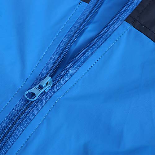 GRANDWISH Boys Waterproof Rain Jacket, Lightweight Active Hooded Raincoat, Blue XL-14 - Image 4