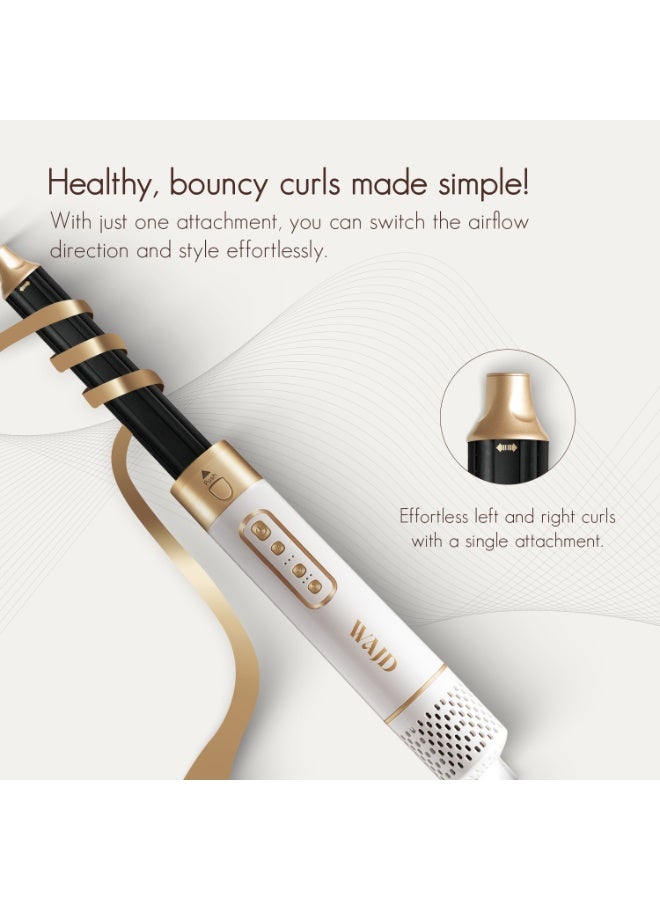 وجد Wajd 6-in-1 Hair Dryer & Styler – Auto Curlers, Brushes, Diffuser & Case – No Heat Damage, 5-Year Warranty - Image 4