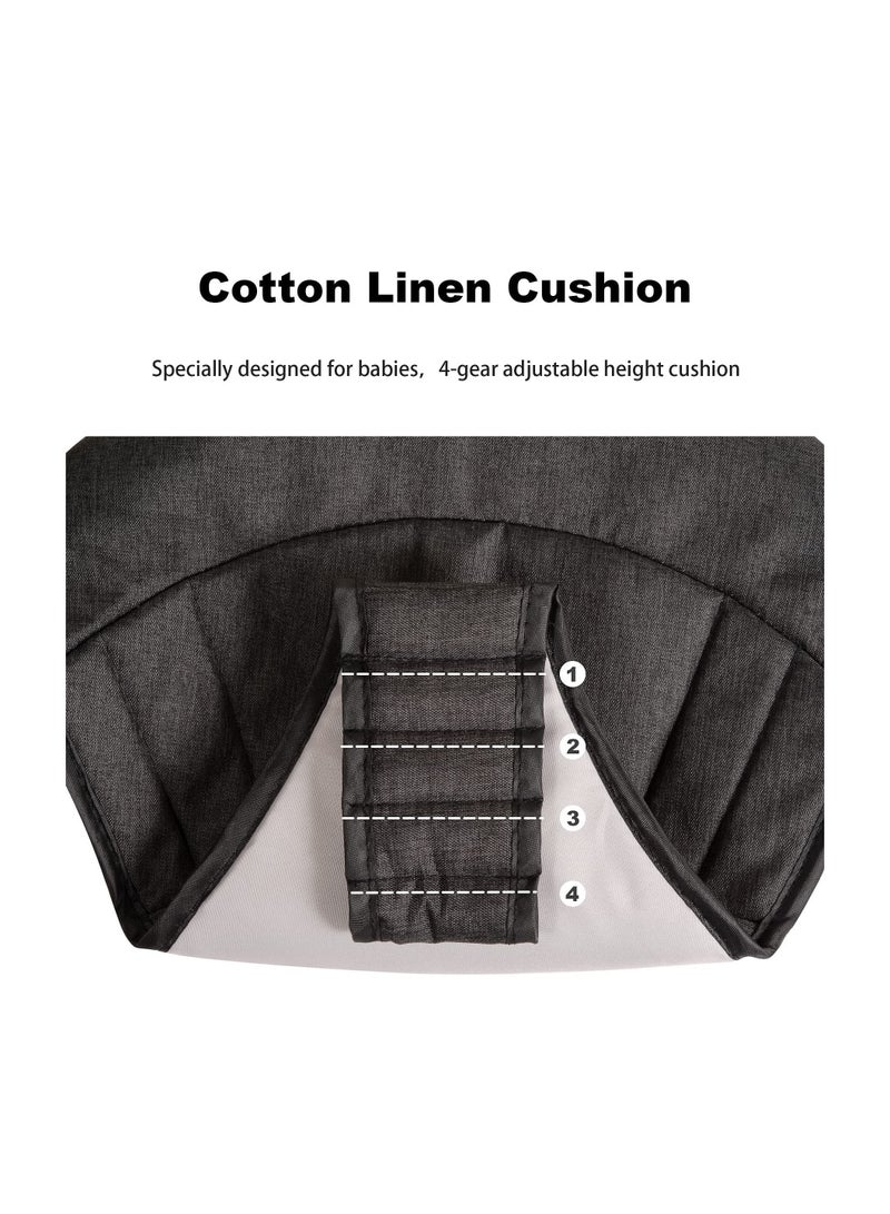 Baby Walker, Baby Walker Foldable Adjustable Height,Multi-Function Anti-Rollover Toddler Walker,Suitable for All terrains for Baby Boys and Baby Girls 6-18Months 9 Heights Adjustable (Black) - Image 5