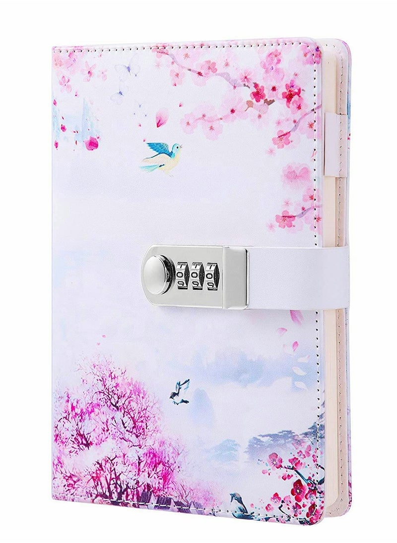 Excefore - Leather Diary with Lock, Secret Lock Journal with Exquisite Pattern Design - Image 1