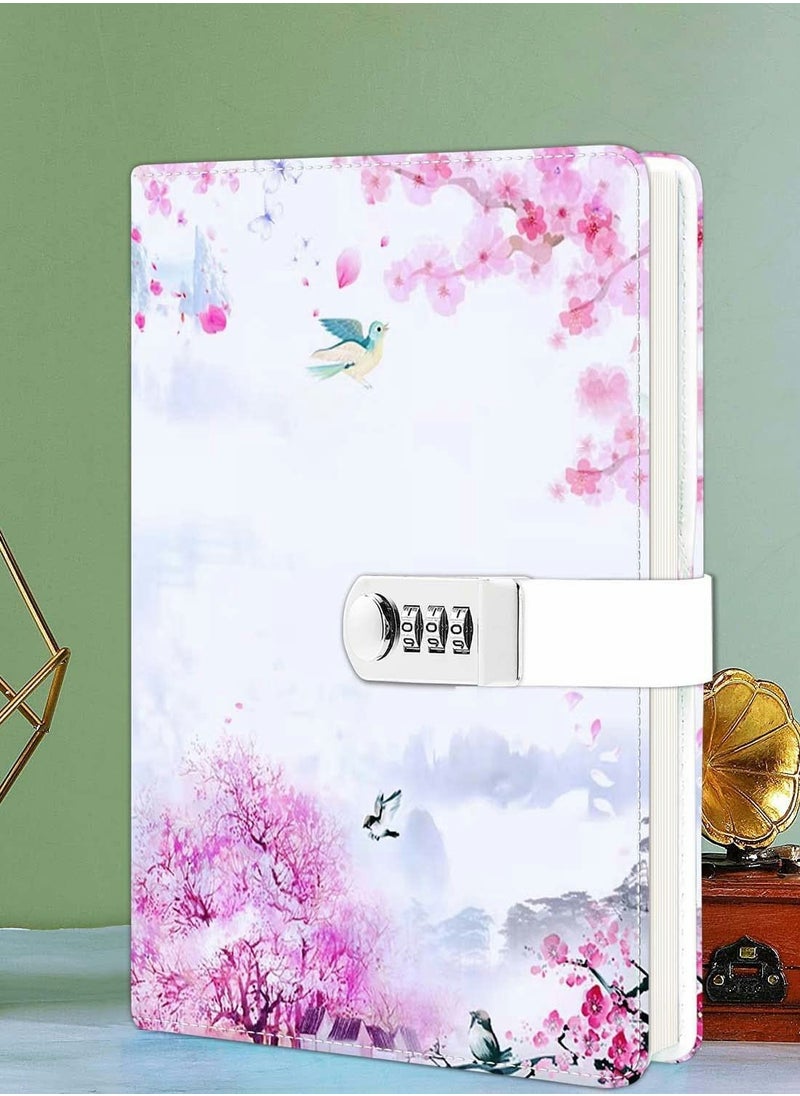 Excefore - Leather Diary with Lock, Secret Lock Journal with Exquisite Pattern Design - Image 1