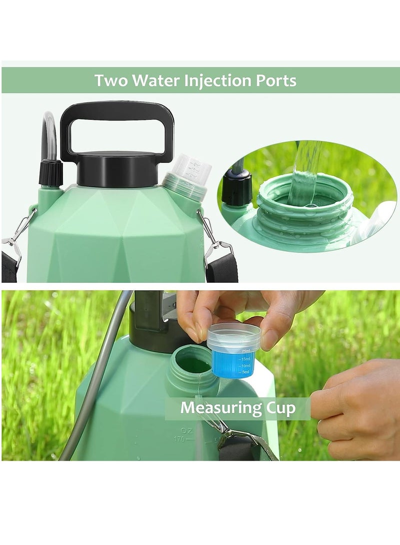 KASTWAVE Battery Powered Sprayer 1.35Gallon/5L, Electric Garden Sprayer with USB Rechargeable Handle, Sprayer with 3 Mist Nozzles, Telescopic Wand, and Shoulder Strap for Lawn and Garden - Image 5