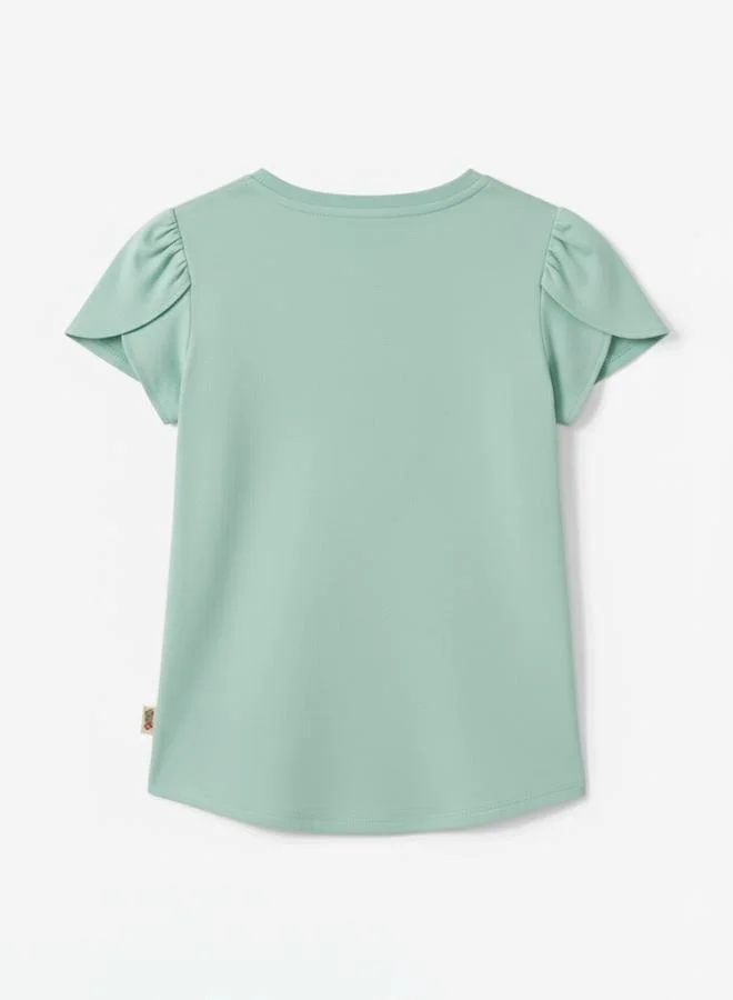 Looney Tunes Graphic Print Round Neck Fashion T-shirt