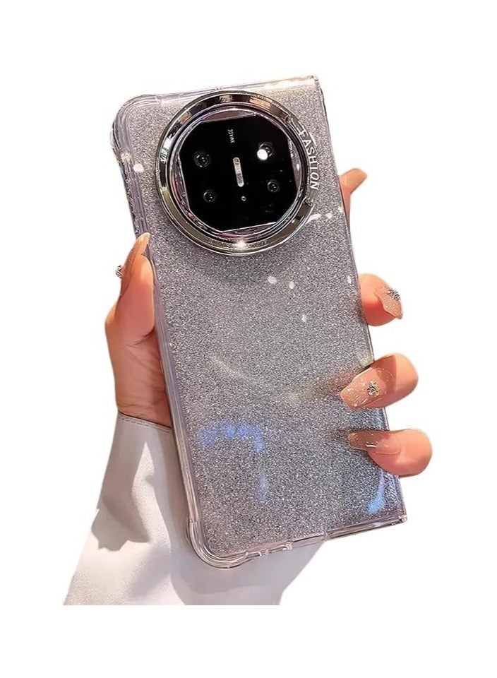 غطاء هاتف Huawei Mate X6 - تصميم فضي لامع مع حماية مضادة للسقوط، غلاف ناعم مريح للاستخدام