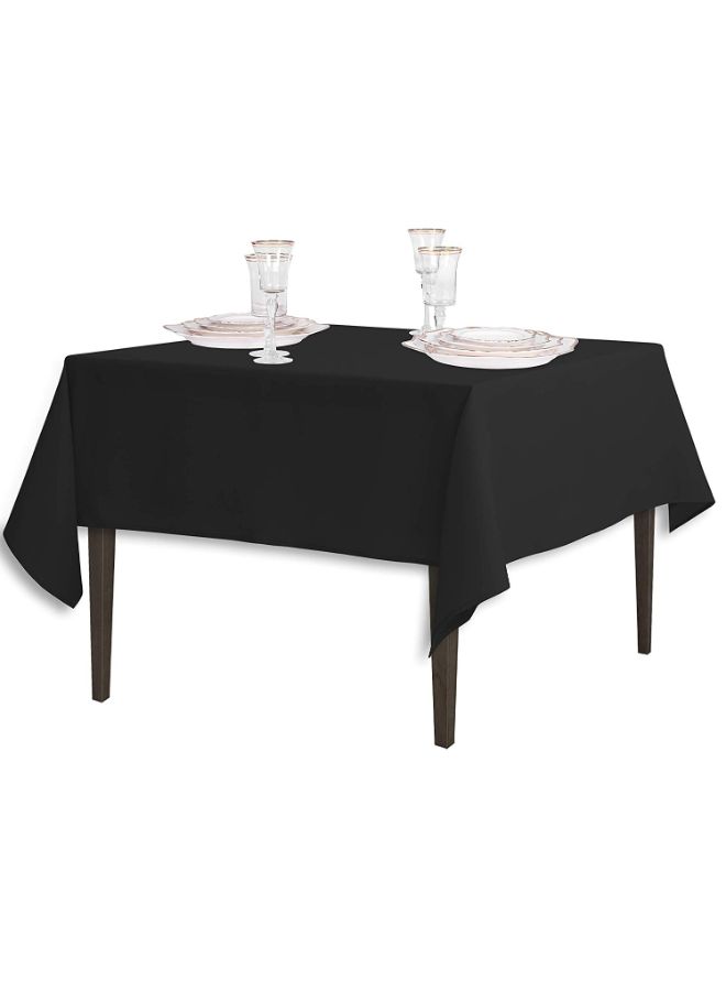 لينين تايبل كلوث مفرش للطاولة بنمط سادة أسود 70بوصة - Image 3