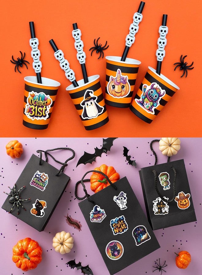 JCFIRE Halloween Stickers for Kids, 100 PCS Halloween Party Favors, Waterproof Cute Vinyl Stickers for Water Bottle Crafts, Party Decorations Supplies, Goodie Bags Stuffers Kids Gift Toys Games Treats - Image 4