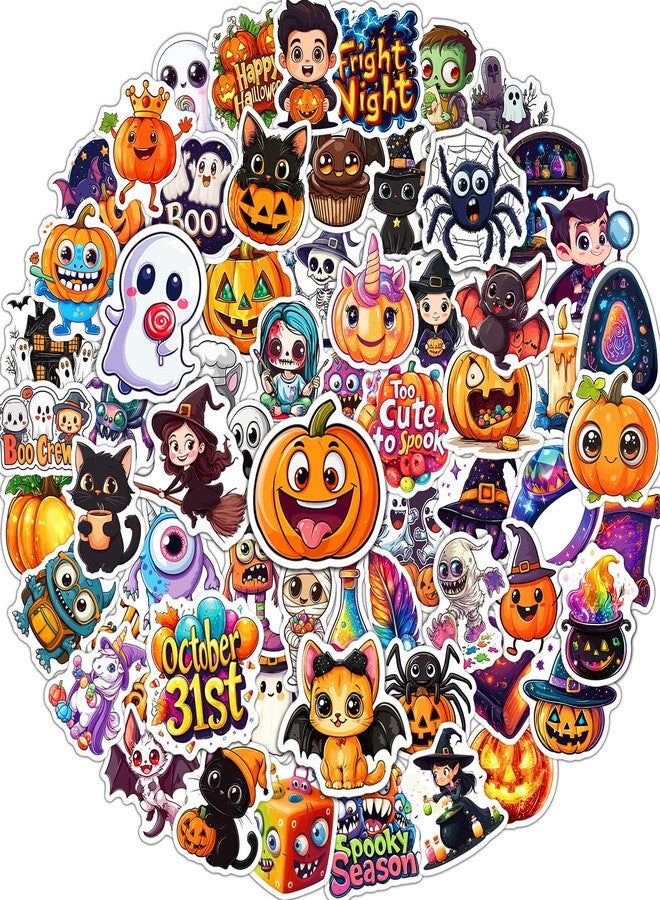 JCFIRE Halloween Stickers for Kids, 100 PCS Halloween Party Favors, Waterproof Cute Vinyl Stickers for Water Bottle Crafts, Party Decorations Supplies, Goodie Bags Stuffers Kids Gift Toys Games Treats - Image 1