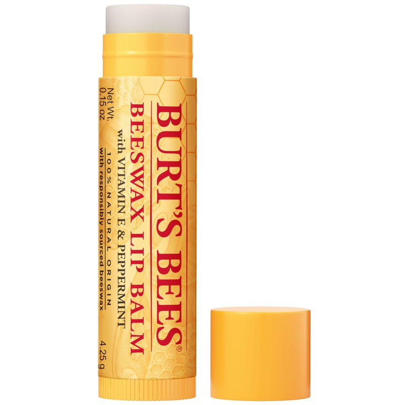 Burt's Bees Beeswax Lip Balm, Lip Moisturizer With Responsibly Sourced Beeswax, Tint-Free, Natural Conditioning Lip Treatment, 1 Tube, 0.15 oz. - Image 1