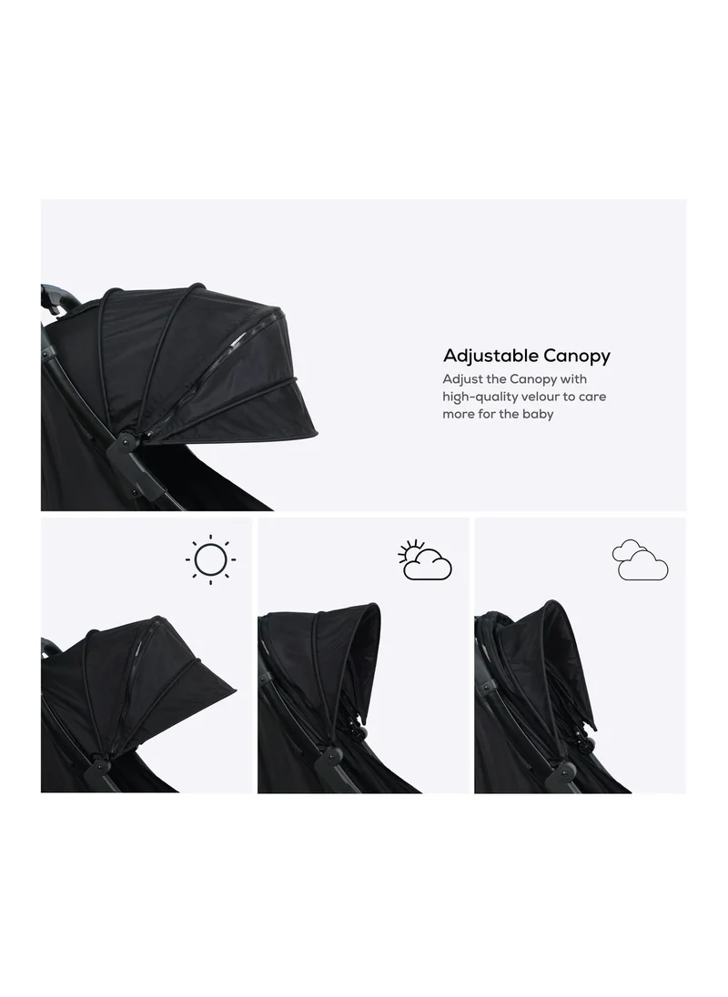 Nurtur Nurtur Aluminum Alloy Baby Stroller with Storage Basket Detachable Bumper 5 Point Safety Harness Compact Foldable Design