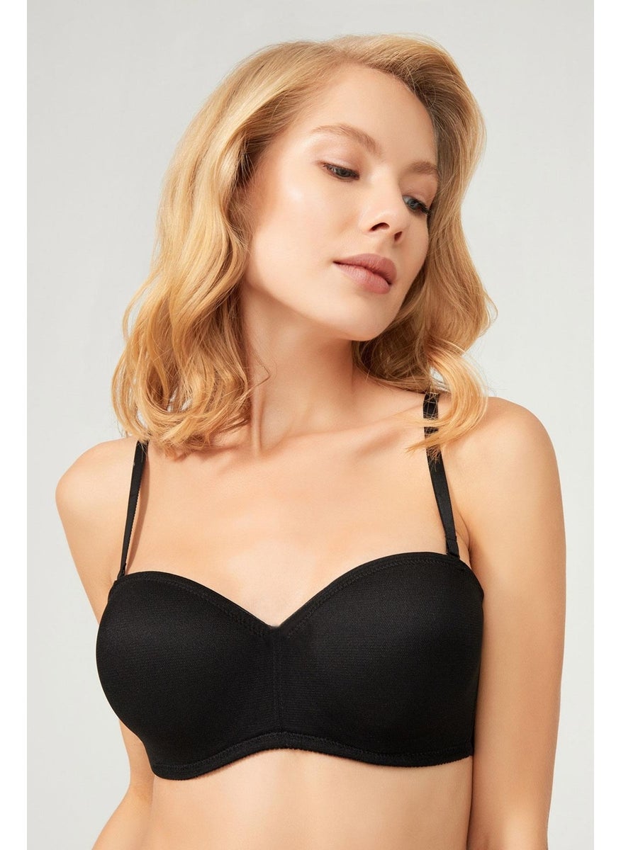COTTONHILL Black Underwire Lotus Bra  - Image 5