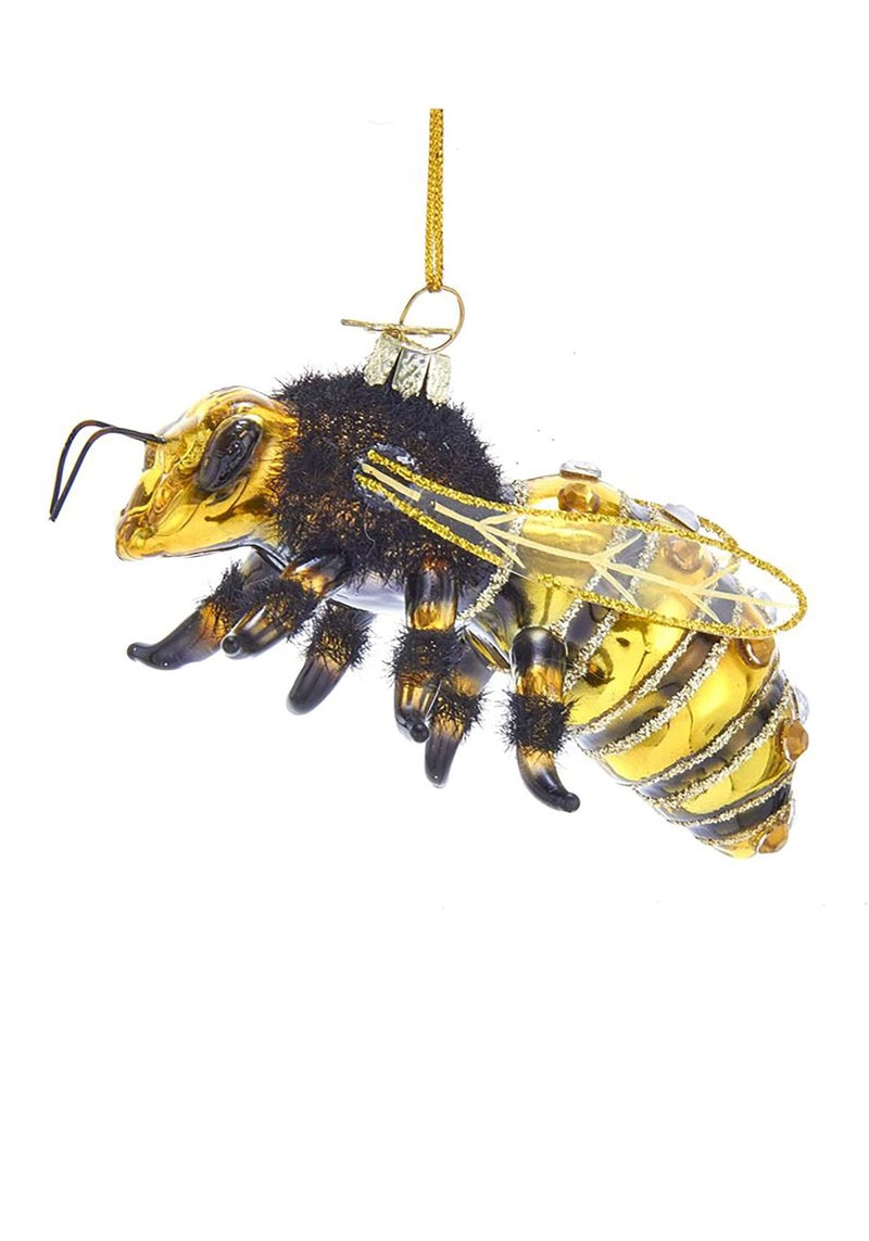 Kurt Adler Noble Gems Honey Bee Glass Ornament NB1455 New - Image 1