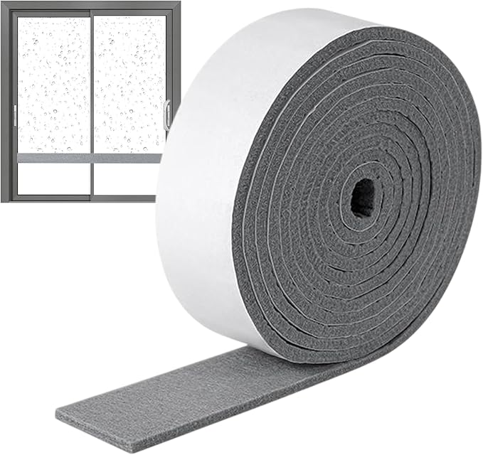 Gray Window Condensation Strip 4x200cm Moisture Control Anti Fog Sticker For Home Office Car - Image 1