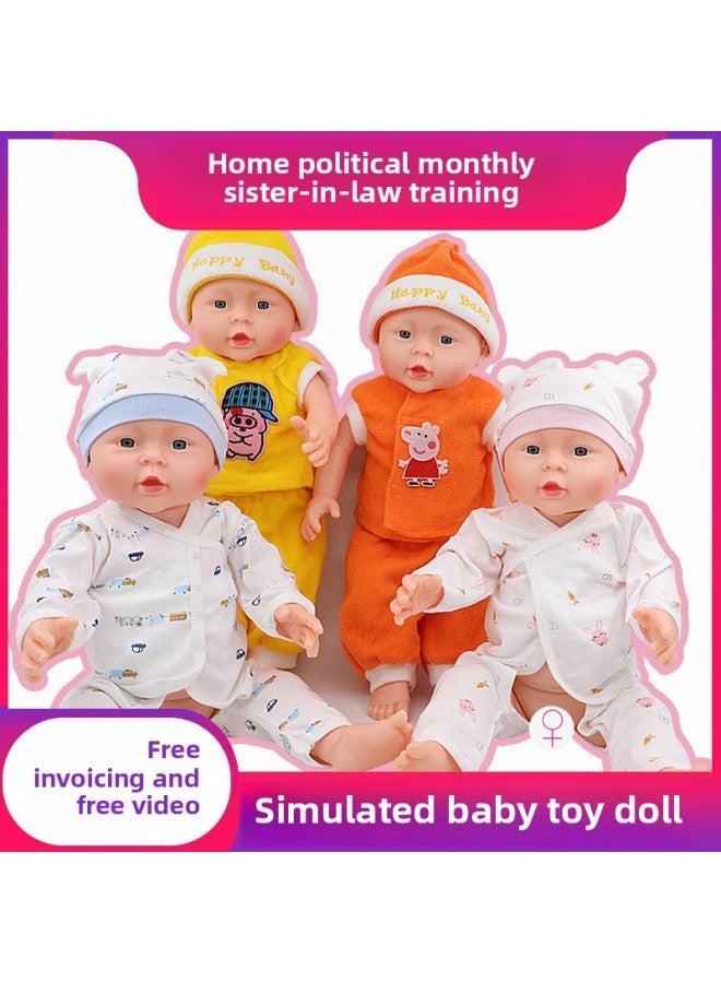 Housekeeping Confinement Nanny Nursery Training Baby Full Soft Rubber Doll Model Teaching Aids Baby Dummy Toy Kidsren-Color:52cm-Specifications:52cm Soft Rubber MoDel D (female) Bath + Touch [with Cartoon Clothes] - Image 2