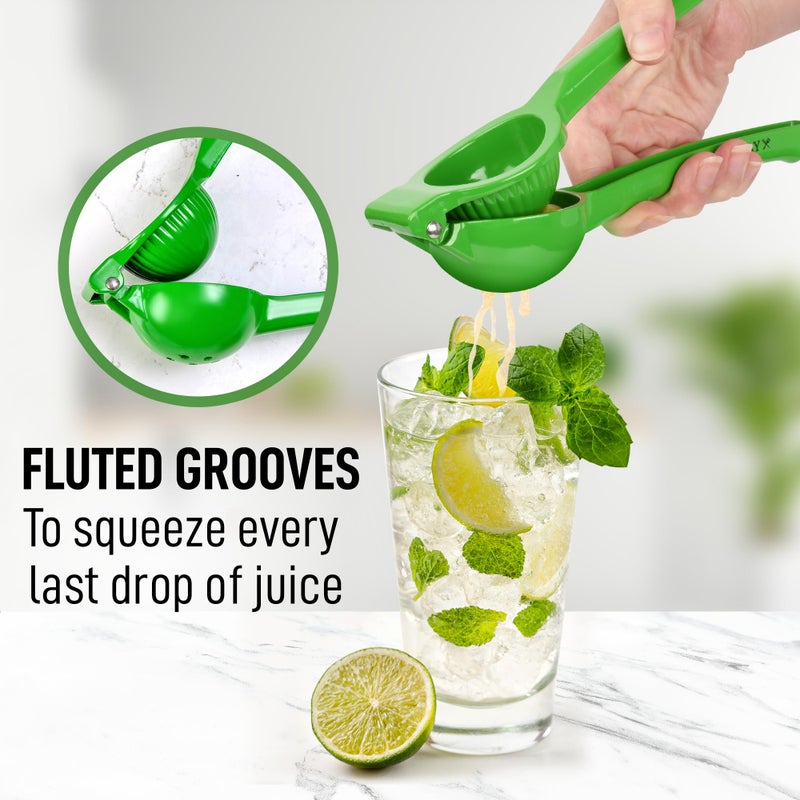 Zulay Kitchen Zulay Metal Lime Squeezer â€“ Heavy-Duty Citrus Juicer for Maximum Juice Extraction â€“ Easy Manual Press for Limes & Lemons â€“ Durable & Ergonomic Hand Juicer - Green - Image 5