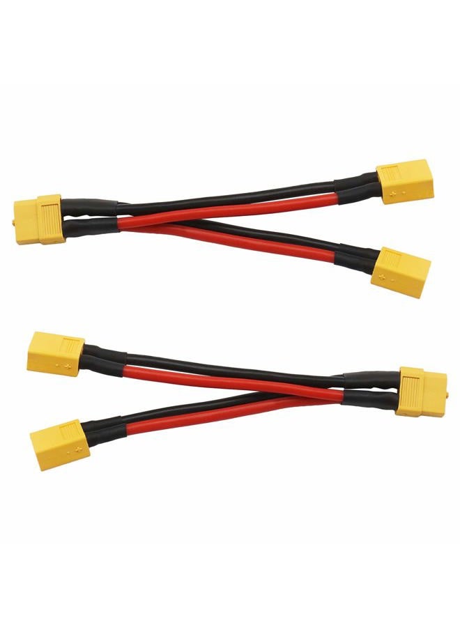 Micro Trader s 2Pcs 1-Female to 2-Male XT30 Parallel Battery Connector, 18cm Length for RC Aircraft Balance Charger - Image 1
