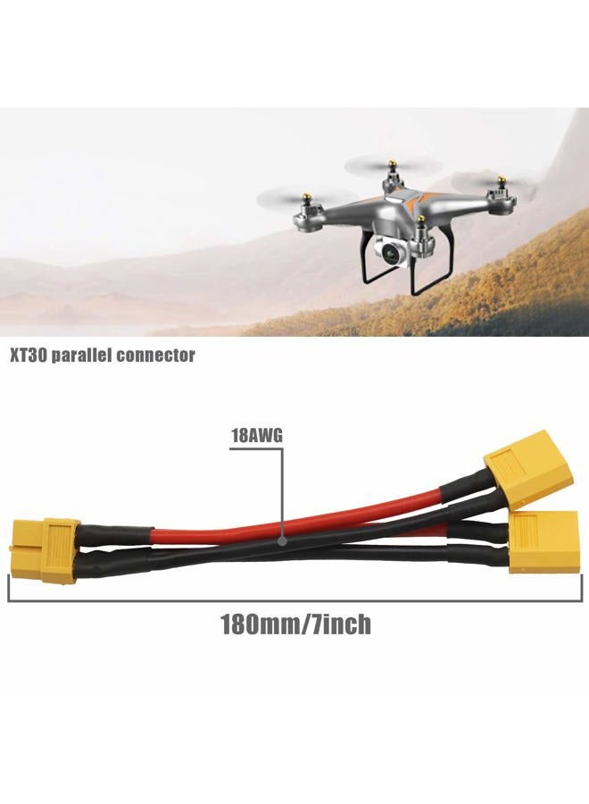 Micro Trader s 2Pcs 1-Female to 2-Male XT30 Parallel Battery Connector, 18cm Length for RC Aircraft Balance Charger - Image 3
