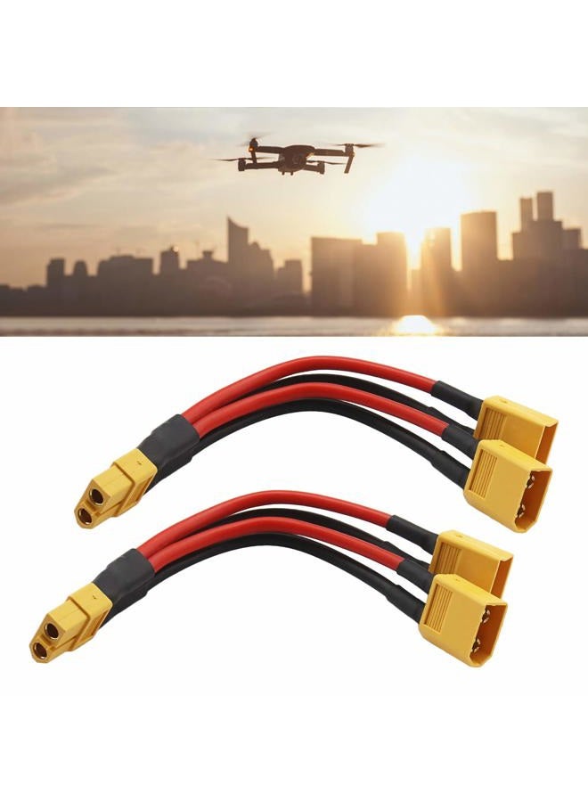 Micro Trader s 2Pcs 1-Female to 2-Male XT30 Parallel Battery Connector, 18cm Length for RC Aircraft Balance Charger - Image 4