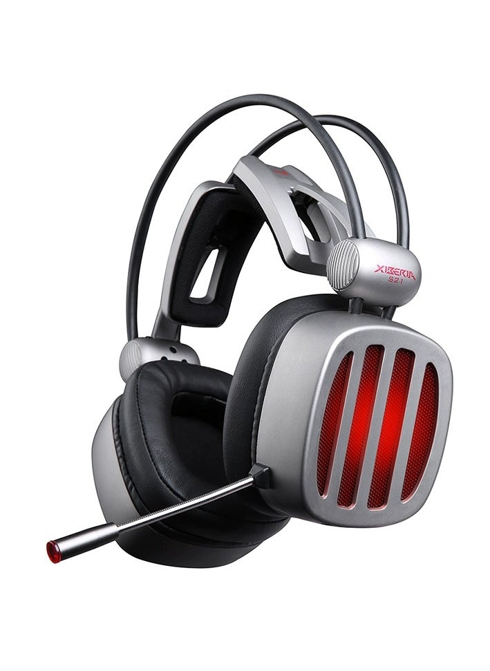 Xiberia - Gaming Headset Over-ear Headphones with Mic for PC and Mobile Gaming, Iron Gray - Image 1