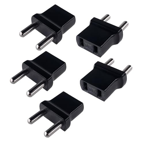 MX Universal Travel Adapter (2 Pin Flat Plug) – Converts USA, Japan, China, Taiwan, Thailand, Europe, Italy, Indonesia & Korea Outlets to India Type D, Travel & Appliance Connector - Image 1