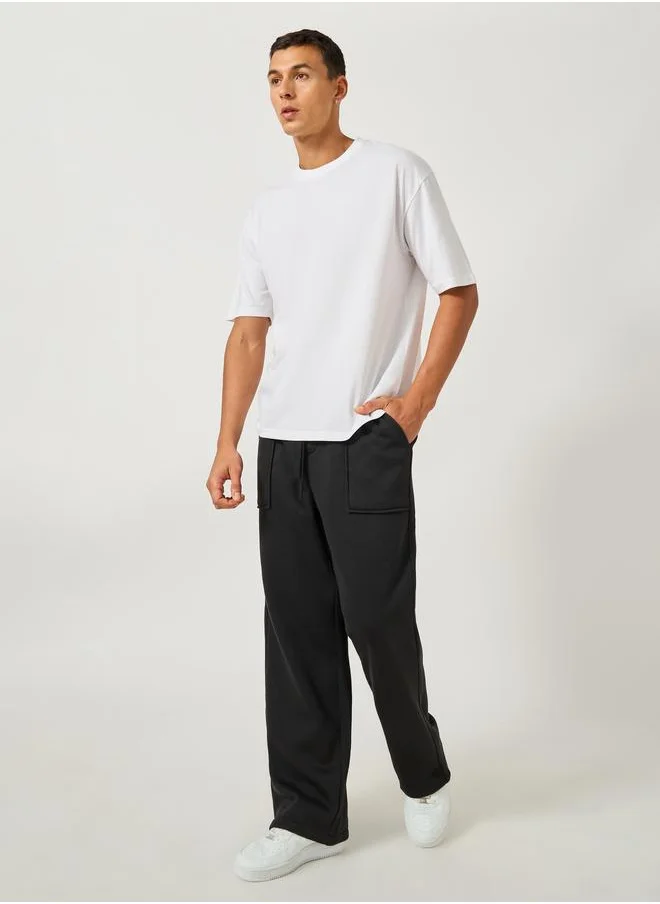 ستايلي Styli Panel Pocket Detail Oversized Open Hem Joggers