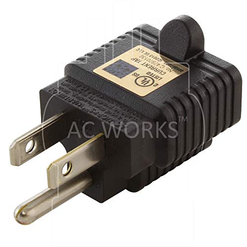 AC WORKS 15 Amp Household Plug to 20 Amp T-Blade Female Adapter - Image 4