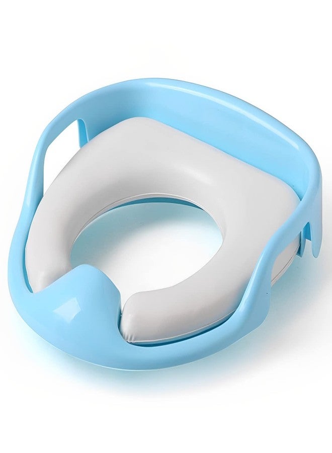 AIMERS Baby Potty Training Seat for 1-5 Years - Kids Toilet Seat with Anti-Skid Pads, Removable PVC Soft Cushion, Splash Guard, Non-Slip Base, Storage Hook, Fits Round & Oval Toilets - Image 1