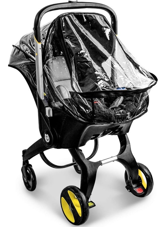 Vaxaape Car Seat Rain Cover, Food Grade EVA, Universal Baby Stroller Accessory for Doona Infant Car Seat Stroller, Waterproof, Windproof Protection, Protect from Dust Snow - Image 1