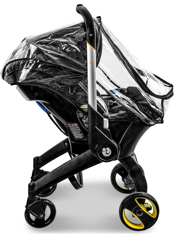Vaxaape Car Seat Rain Cover, Food Grade EVA, Universal Baby Stroller Accessory for Doona Infant Car Seat Stroller, Waterproof, Windproof Protection, Protect from Dust Snow - Image 3