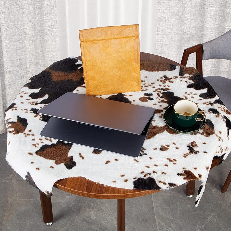 MACEVIA Cowhide Rug Cute Cow Print Rugs Western Decor for Living Room Bedroom Faux Animal Area Carpet Non-Slip 43.3" L x 29.5" W(3.6ft x 2.4ft) - Image 2