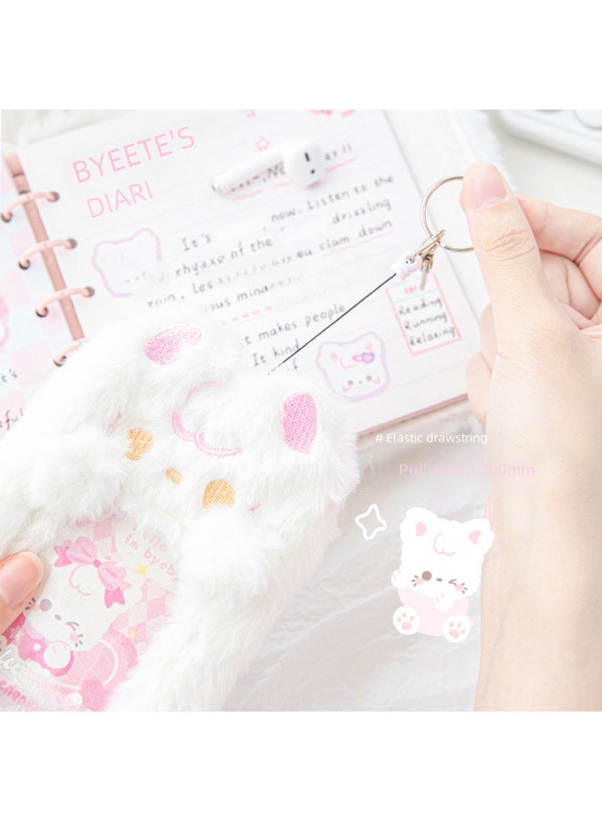 Planwith Rosyposy Soft Set Cute Plush Card Cover Girl's Meal Card Bus Storage Cover Love Bean Small Card Protective Cover - Image 3