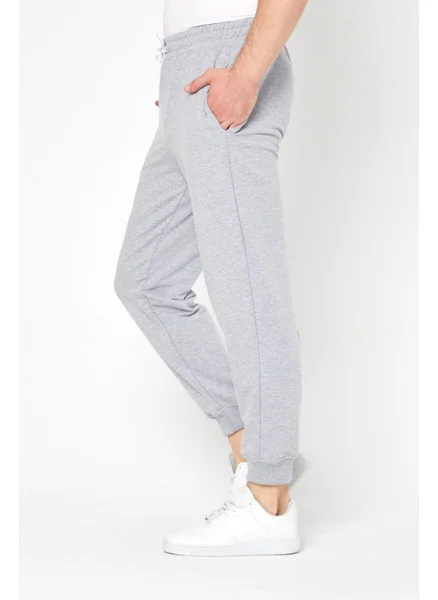 Odelon Jogger Fit Men's Grey Melange Sweatpants