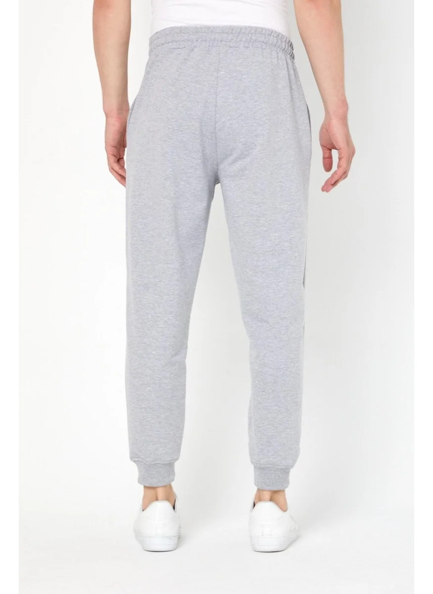 Odelon Jogger Fit Men's Grey Melange Sweatpants