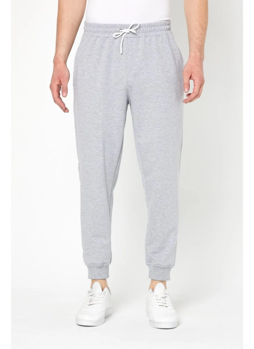 Odelon Jogger Fit Men's Grey Melange Sweatpants