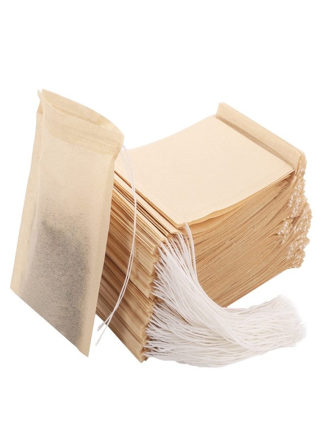 SUMAJU Empty Tea Bags - 300 Pcs Disposable Drawstring Unbleached Filter Bags for Loose Leaf Tea and Coffee (3.54 x 2.75 inch) - Image 1
