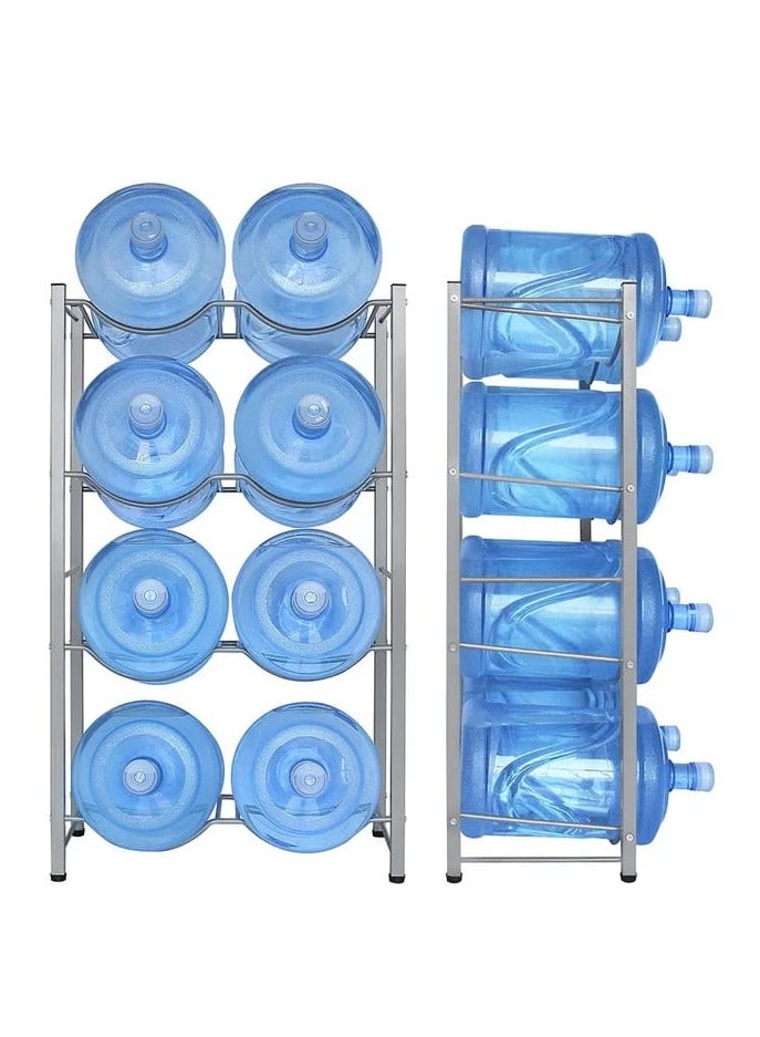 8 tray water jug rack storage 5 gallon water cooler bottle holder stand 4 tier heavy duty carbon steel 5 water bottle organizer - Image 3