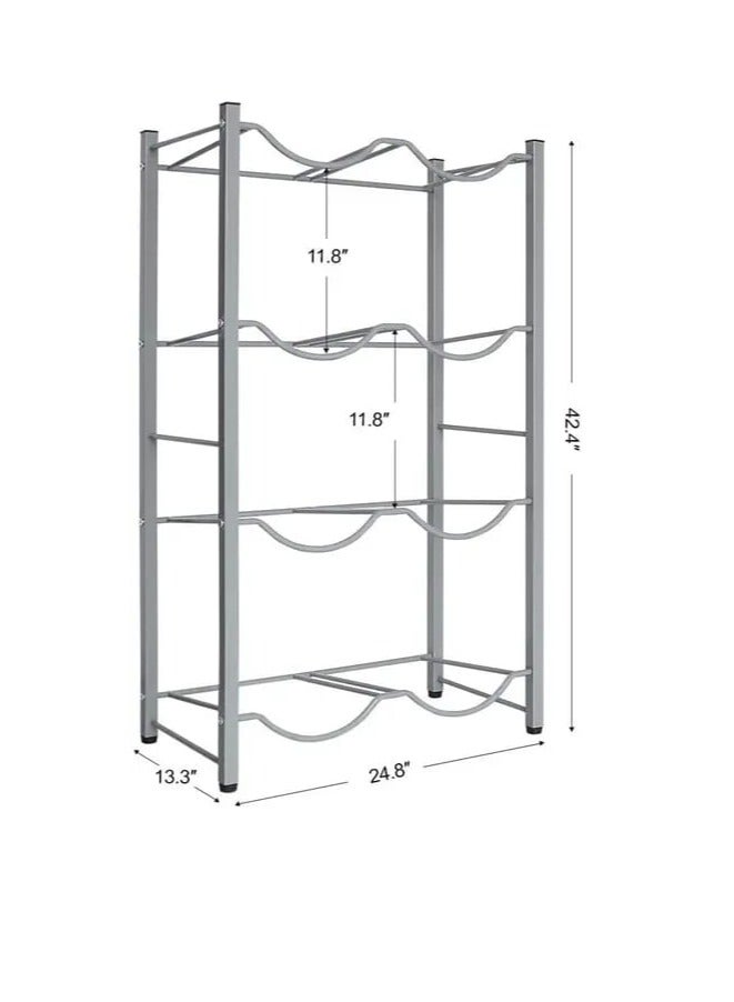 8 tray water jug rack storage 5 gallon water cooler bottle holder stand 4 tier heavy duty carbon steel 5 water bottle organizer - Image 5