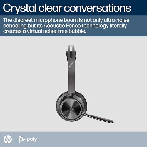 POLY Voyager Focus 2 USB-C-C Headset USB-C/A Adapter Charging Stand (A58JDAA) - Image 3