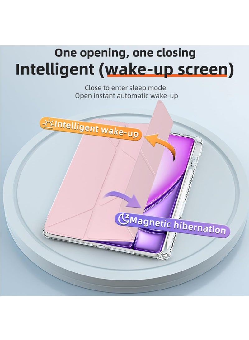 Rock Pow Case For iPad Air 11 inch (M3/M2) 2025/2024,iPad Air 5th 10.9 inch 2022/Air 4th 10.9 inch 2020 Generation Clear Back with Pencil Holder Auto Wake/Sleep Cover for air 4th/air 5th 10.9inch,air 6th/air 7th 11inch 2025/2024 - Image 4