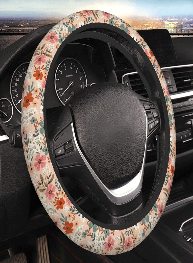 CTVSLFU Steering Wheel Cover Universal Fit Car Interior Accessories for Women Men 15 Inch Breathable Anti Slip Odorless Neoprene Steering Wheel Cover for Car Decor Protector - Boho Pigeon Flowers 008 - Image 1