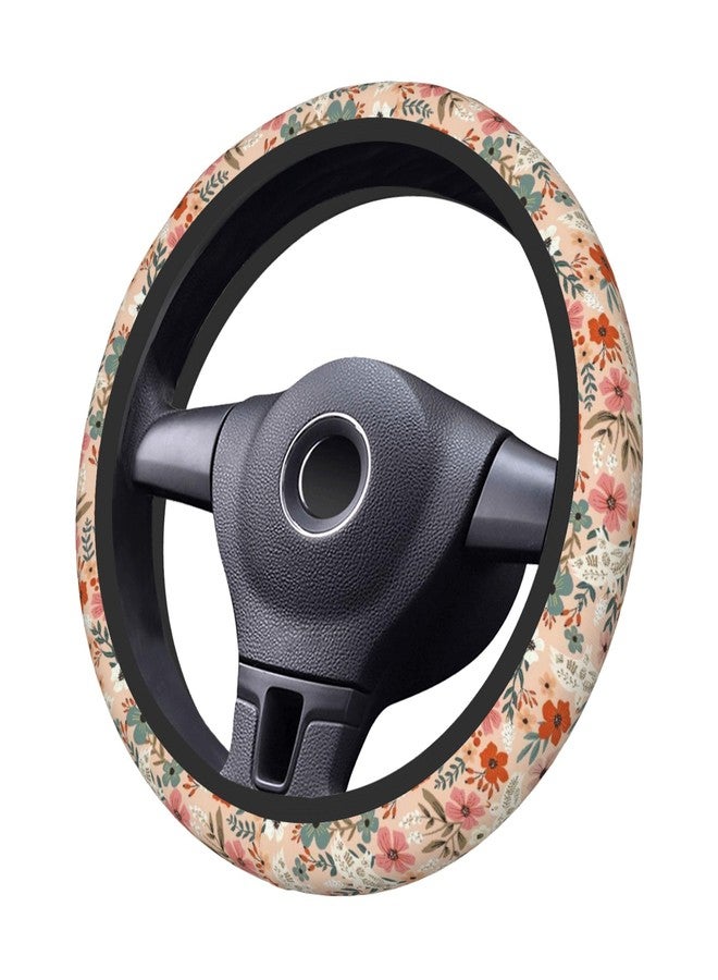 CTVSLFU Steering Wheel Cover Universal Fit Car Interior Accessories for Women Men 15 Inch Breathable Anti Slip Odorless Neoprene Steering Wheel Cover for Car Decor Protector - Boho Pigeon Flowers 008 - Image 4