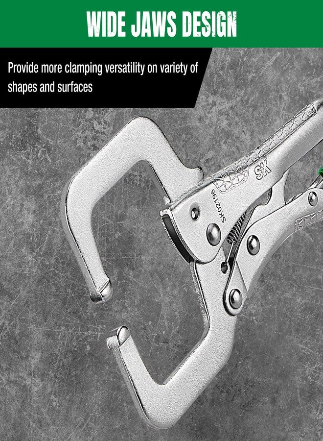 اس كي كي كماشة قفل SK مقاس 6 بوصات بمشبك C مع فكوك عادية، وتصميم CR-V فاخر، ومقبض مريح مضاد للانزلاق - Image 4