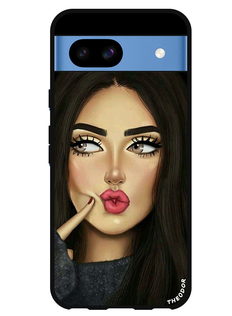 Theodor Protective Case Anti Scratch Shock Proof Bumper Cover For Google Pixel 8a Dimple Girl - Image 1